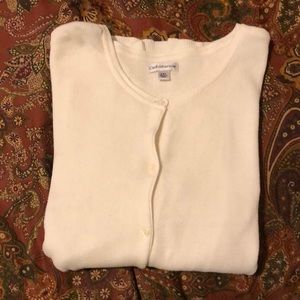Croft & Barrow white button up sweater. XXL